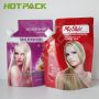 Reusable hair conditioner shampoo packaging bag liquid package foil spout pouch