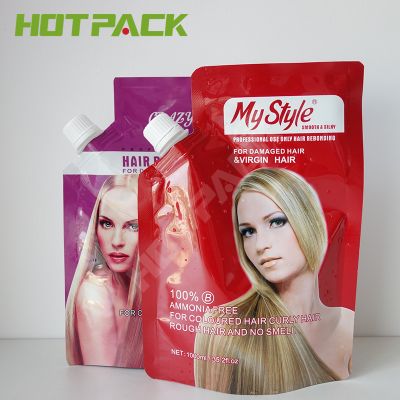 Reusable hair conditioner shampoo packaging bag liquid package foil spout pouch