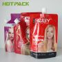 Reusable hair conditioner shampoo packaging bag liquid package foil spout pouch