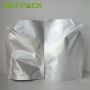 Hologram custom silver aluminum foil food grade stand up liquid juice sauce spout pouch