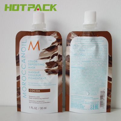 Gravure printing 30ml packaging mudpack bag laminated liquid stand up plastic spout pouch