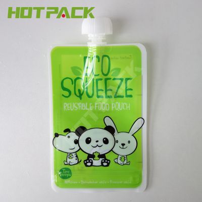 Color Print Plastic Heal Seal Liquid Juice Snack Food Bags Packaging Baby Food Drink Spout Pouch