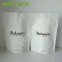 Waterproof white kraft paper stand-up pouch custom laminated mylar bag for tea coffee nut