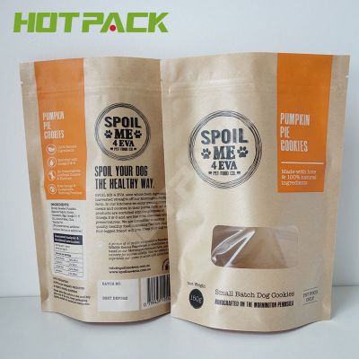 Food packaging,Kraft stand up pouches with window,kraft stand up pouches