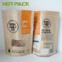 Frosted surface stand up packaging pet food zipper pouch kraft paper bag with clear window