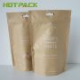 Food Grade Brown Kraft Paper Stand Up Bag Foil Lined Mylar Snack Packaging Bags With Ziplock