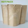 Food Grade Brown Kraft Paper Stand Up Bag Foil Lined Mylar Snack Packaging Bags With Ziplock