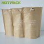 Food Grade Brown Kraft Paper Stand Up Bag Foil Lined Mylar Snack Packaging Bags With Ziplock