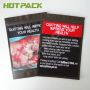 Custom 100g aluminized tobacco pouches with zip lock plastic packaging 3 side seal bag