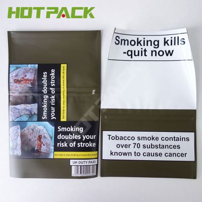 Hot sale high quality tobacco pouch bag resealable rolling tobacco pouch