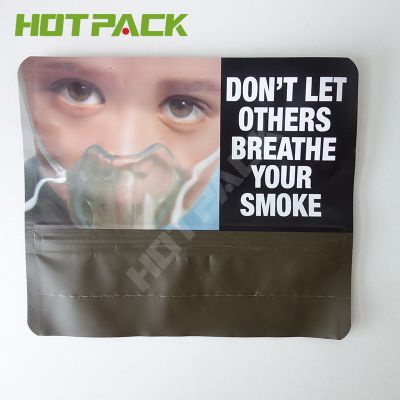Custom With Zipper Matte Accept Custom  Bag For Tobacco 3 Side Seal Smell Proof Packaging Bag
