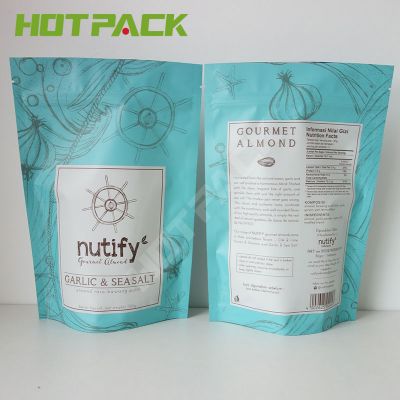 Custom Holographic Aluminized Mylar Food Packaging Stand Up Pouches With Zipper