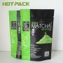 Custom printed logo aluminum foil matcha powder stand up barrier bag with zipper