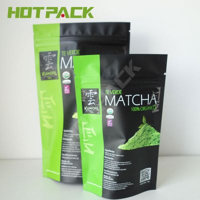 Custom Food Packaging Pouches Protein Matcha Cacao Powder Mylar Stand Up Pouch