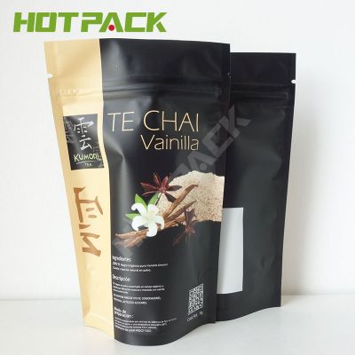 Customized food grade mylar zipper spice powder Plastic stand up pouches 