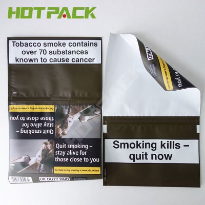 Custom foil mylar zip lock rolling tobacco pouch with adhesive 50g tobacco