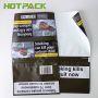 Custom Logo Resealable Empty Frosted Zipper Mylar Pouch Bag For Hand Rolling Tobacco