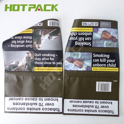 Foil Tobacco Pouch With Zipper  Mylar Bags For package Rolling Tobacco Leaf