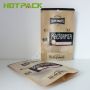 Kraft paper matte stand up zipper macadamia nuts pouch with window
