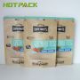 Hologram Laminating Kraft Paper Stand Up Zipper Pouch Bag Packaging For Food