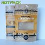 Clear hologram matte plastic stand up powder resealable zipper pouch bag 