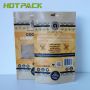 Clear hologram matte plastic stand up powder resealable zipper pouch bag 