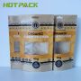 Clear hologram matte plastic stand up powder resealable zipper pouch bag 