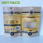 Custom design logo kraft paper stand up zipper pouch turmeric powder plastic packaging bags