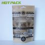 Food grade own logo bag kraft paper stand up zipper black pepper packaging pouch