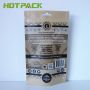 Food grade own logo bag kraft paper stand up zipper black pepper packaging pouch