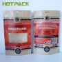 Custom printed matte kraft paper bag food grade packaging chilli powder stand up zipper pouch