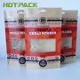 Custom printed matte kraft paper bag food grade packaging chilli powder stand up zipper pouch