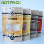 Recyclable kraft paper food doypack stand up zipper pouch packaging for spices powder