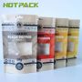 Recyclable kraft paper food doypack stand up zipper pouch packaging for spices powder