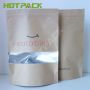 Eco friendly kraft paper packing bag dry fruit cereal foil food package with window