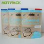 Design your own plastic kraft paper food packaging pouch mylar foil ziplock bag with window