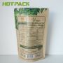 Gravure printing recyclable stand up brown kraft paper bag for harina packaging with zipper