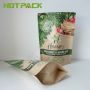 Custom Mylar Food Kraft Paper Stand Up Ziplock Bag For Snack