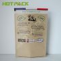 Resealable Zipper Kraft Paper Food Packaging Bags Stand Up Mylar Window Bag Pouch