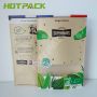Resealable Zipper Kraft Paper Food Packaging Bags Stand Up Mylar Window Bag Pouch