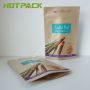 Recyclable custom printing resealable zipper top kraft paper essential oil stand up bag