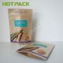 Recyclable custom printing resealable zipper top kraft paper essential oil stand up bag