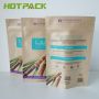 Recyclable custom printing resealable zipper top kraft paper essential oil stand up bag