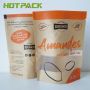 Gravure printing natural brown kraft paper for almond nuts with zipper