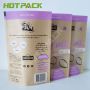 Wholesale custom logo kraft paper packaging dried fruit tea powder stand up pouch