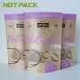 Wholesale custom logo kraft paper packaging dried fruit tea powder stand up pouch