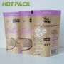 Wholesale custom logo kraft paper packaging dried fruit tea powder stand up pouch